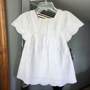 Zara Girl’s White Eyelet Top